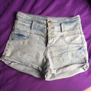 High waisted jean shorts!